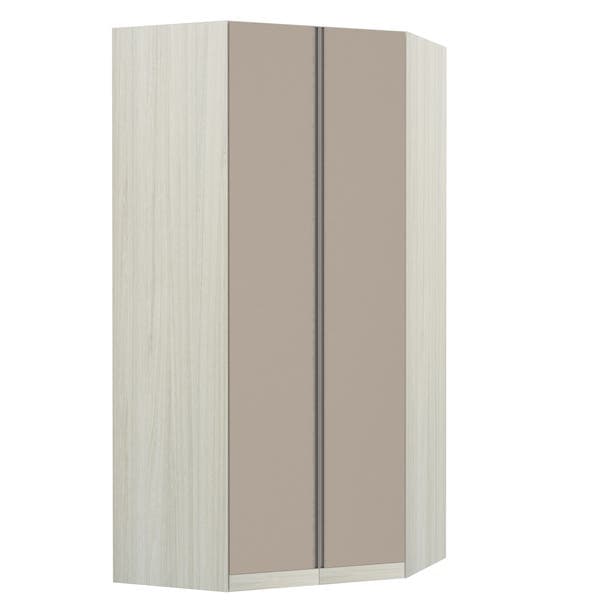 Guarda-Roupa de Canto Diagonal Modulado Legno 2 Portas de Abrir Connect 3 Gavetas MDP 236x111,8x111,8cm Prime Luciane