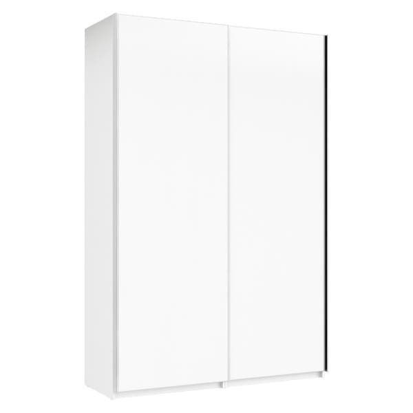 Guarda-Roupa de Solteiro 2 Portas de Correr com 4 Gavetas MDP Branco 243,2x159,6x54cm EVO'M Spaceo