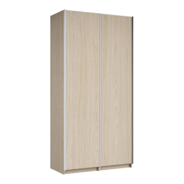 Guarda-Roupa de Solteiro 2 Portas de Correr com 5 Gavetas MDP Oásis 243,2x119,6x54cm EVO'M Spaceo