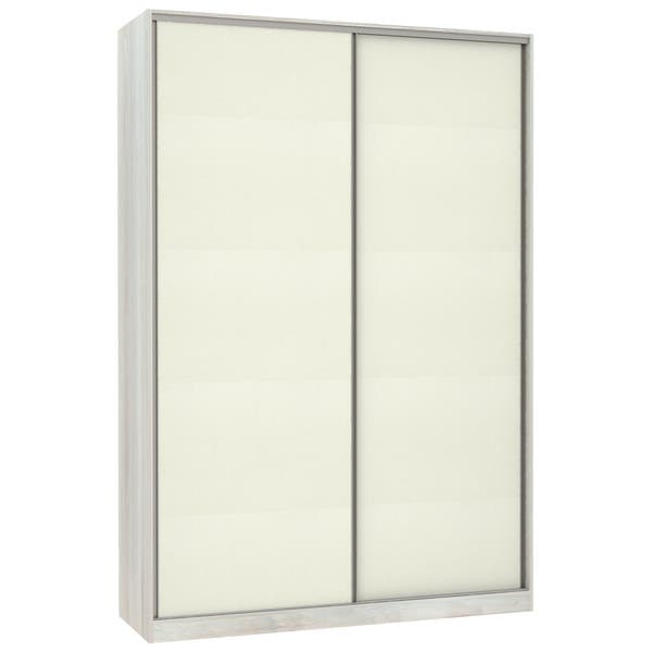 Guarda-Roupa Solteiro Modulado Legno Crema 2 Portas de Correr Kashmir 3 Gavetas MDP 236x159,2x54,5cm Prime Luciane