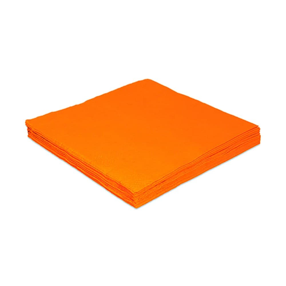 Guardanapo de Papel Folha Dupla 25cm Laranja - Silver Plastic