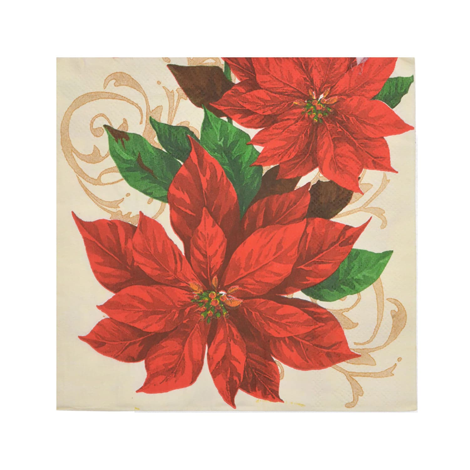 Guardanapo Natalino Flores Vermelha - Espressione Christmas