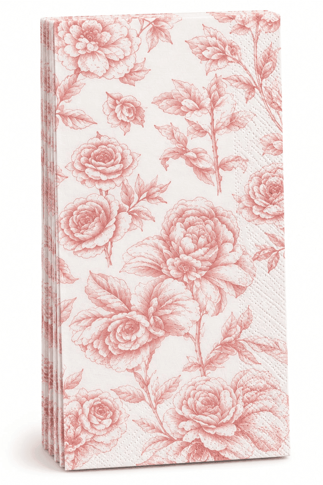 Guardanapo Papel Flores Rosa - Ambiente