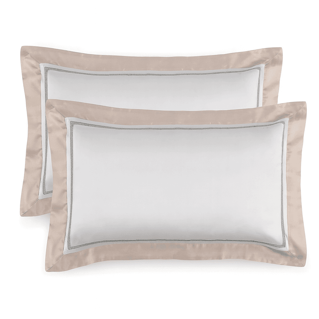 Jogo 02 Fronhas Contessina 300 Fios Trussardi Rose 50 x 70 cm