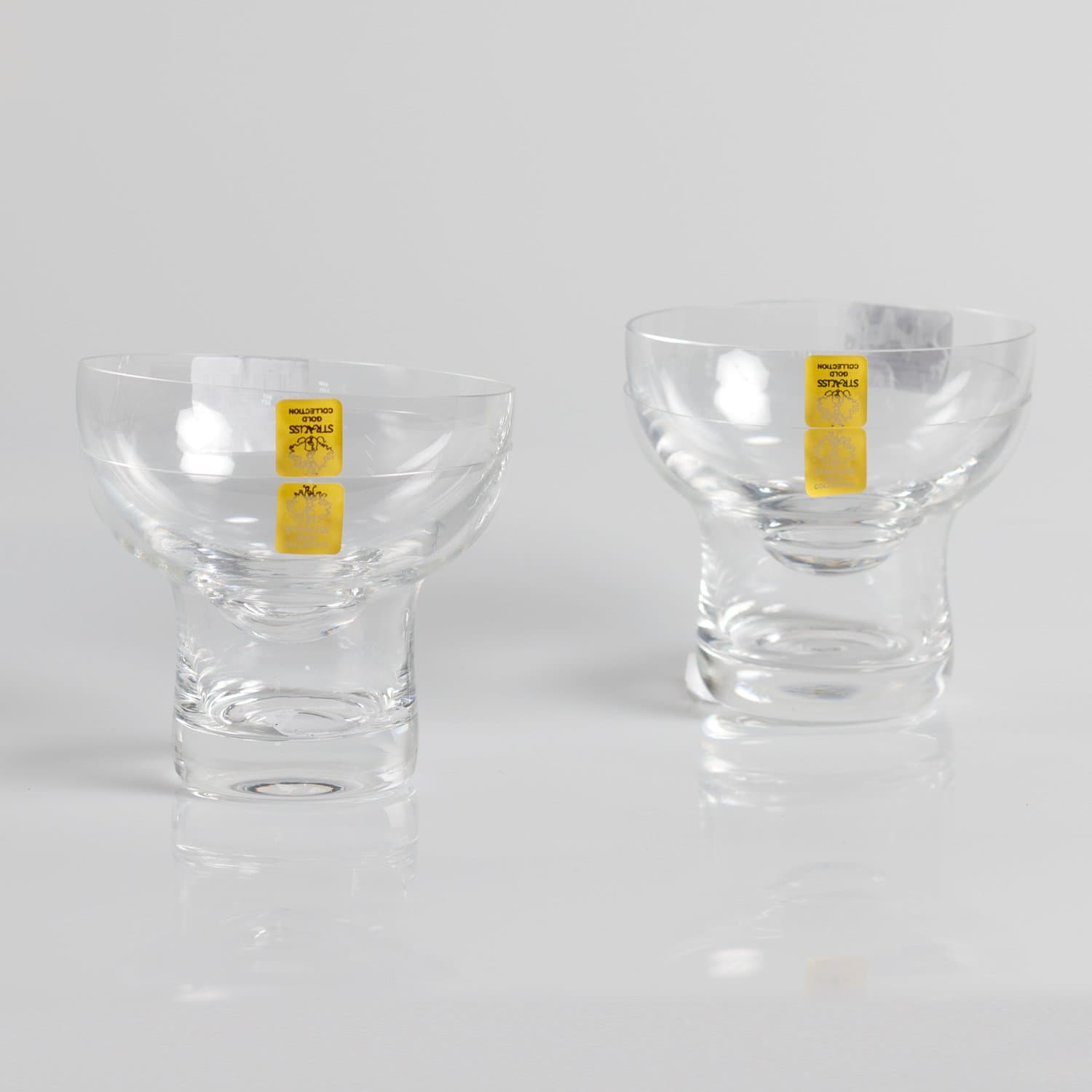 Jogo 02 Peças Taças Cristal Para Servir 220ml Strauss