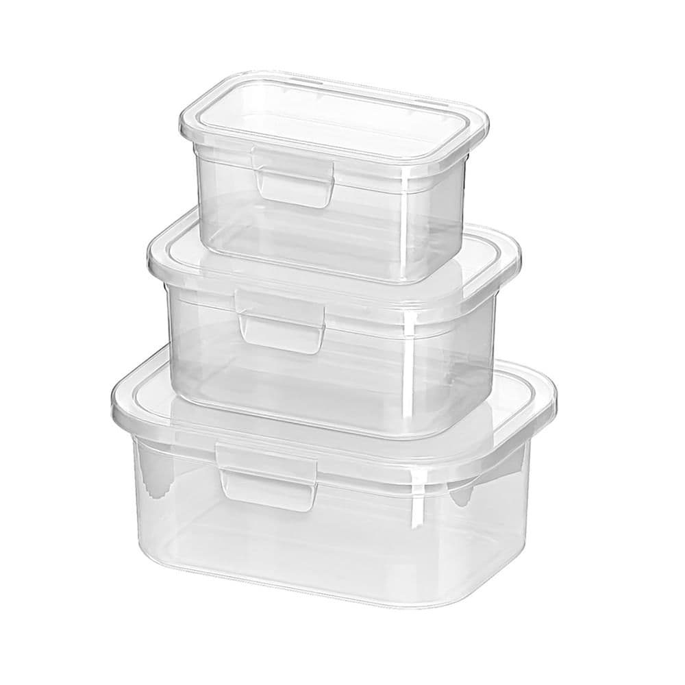 Jogo 3 Potes de Plásticos Transparente - Nitron