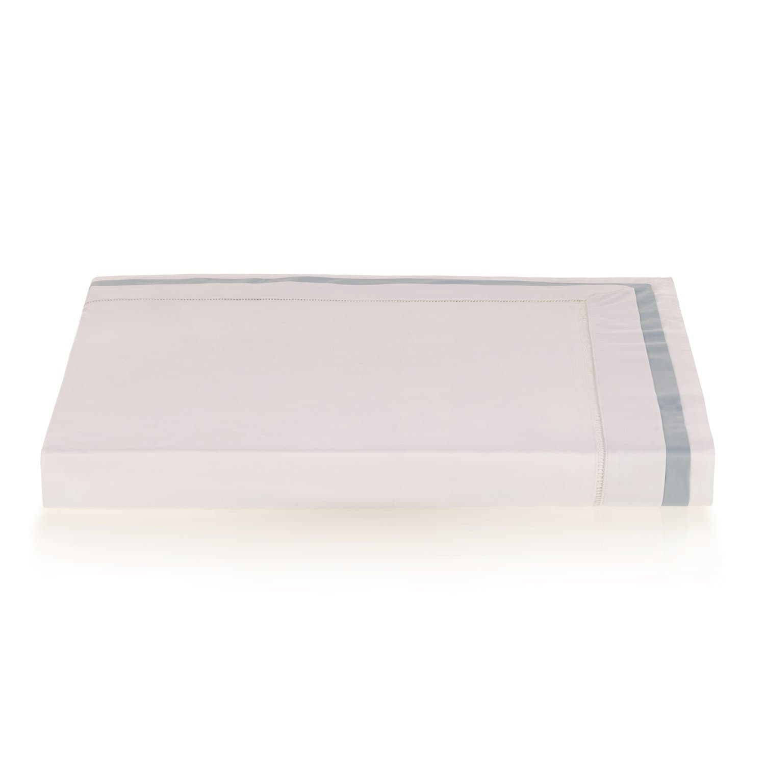 Jogo Capa de Edredom Queen Vlaverde 300 Fios Trussardi Branco e Azul 250cm x 270cm