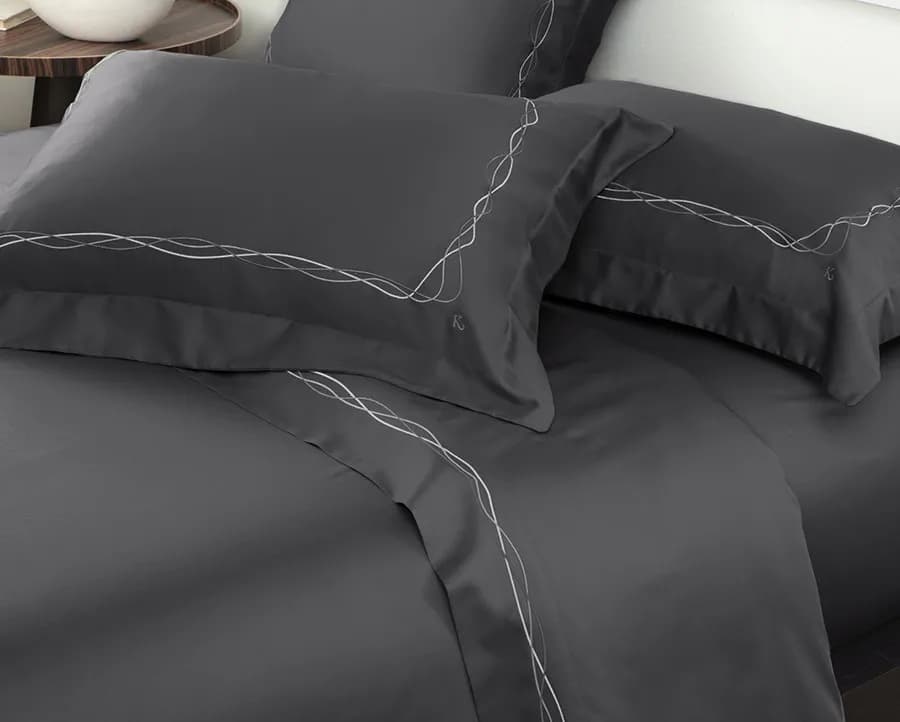 Jogo de Cama Bordado Windsor King - Cetim 300 Fios 100% Algodão Egípcio - Linha K