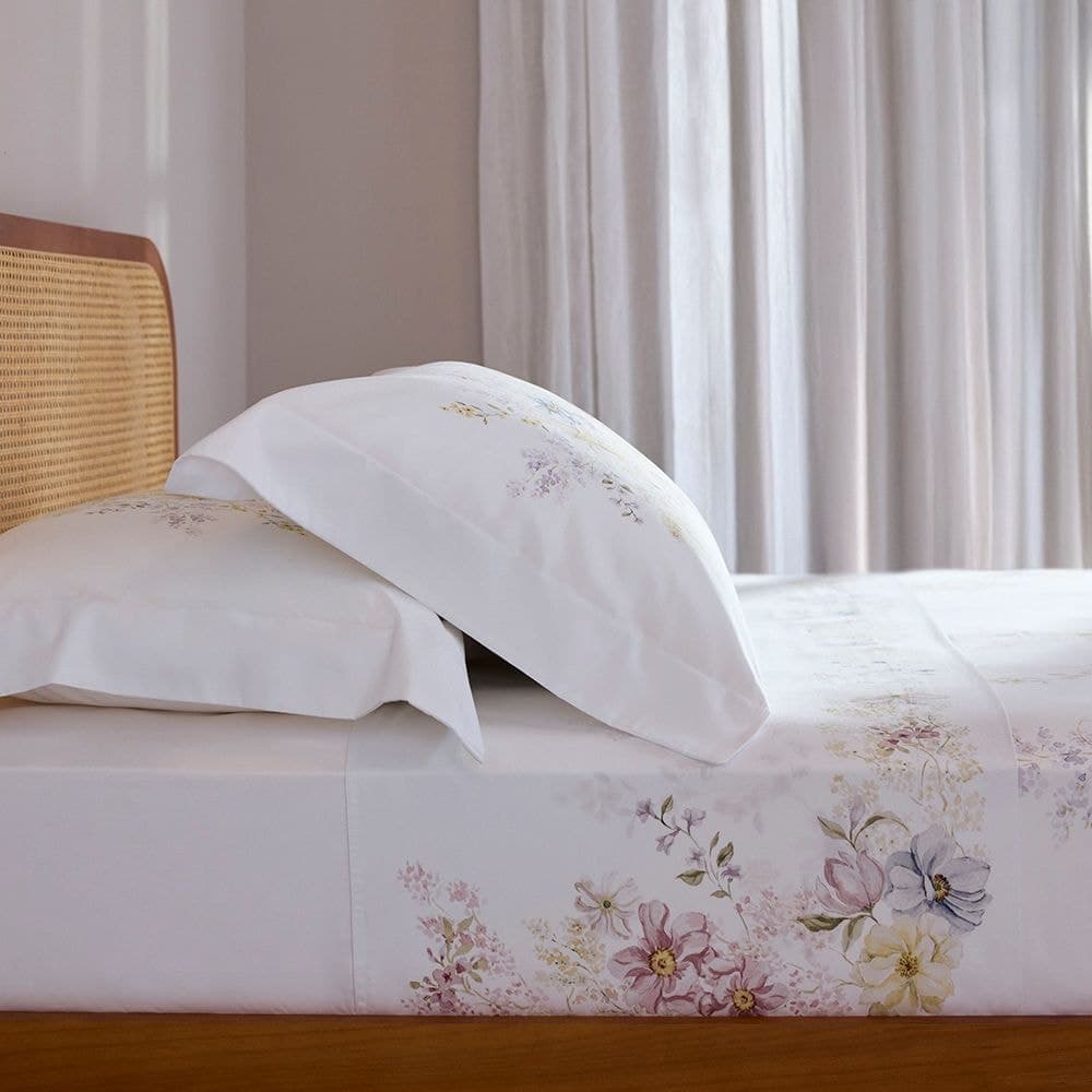 Jogo de Cama Queen 400 Fios Buddemeyer Luxus Catalina 100% Algodão Penteado Estampado 4 peças