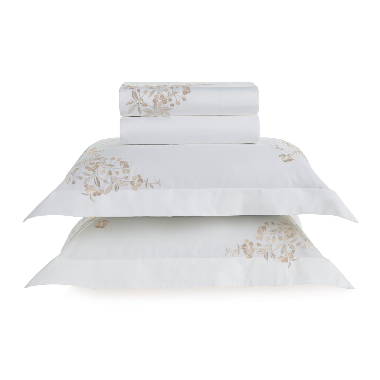 Jogo de Cama Queen Anicia 300 Fios Egípcio Trussardi Branco 2,40 x 2,80 m