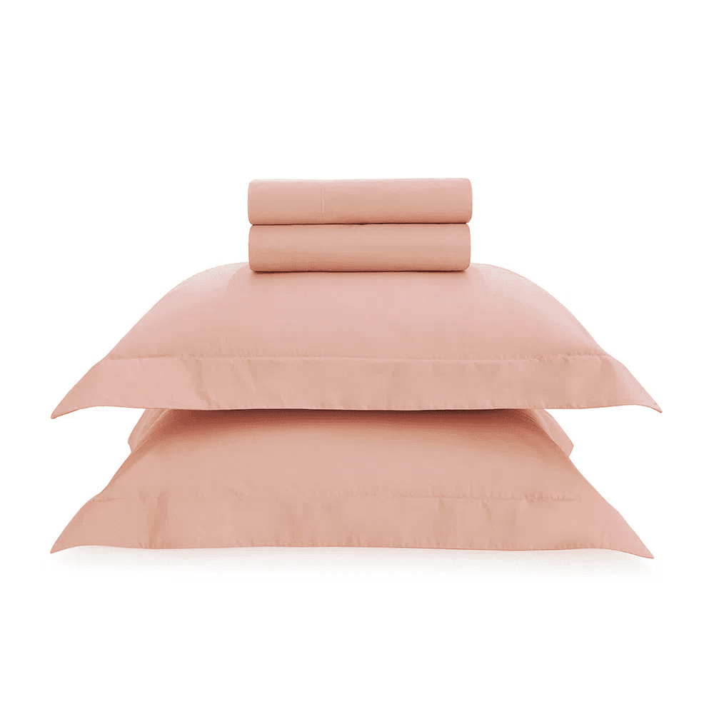 Jogo de Cama Super King 300 Fios Perini Trussardi Rosa Perla