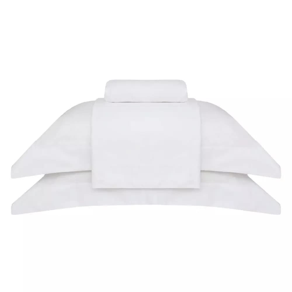 Jogo de Cama Super King Brunello 600 Fios Buddemeyer Luxus Branco 2,80 x 2,80 m