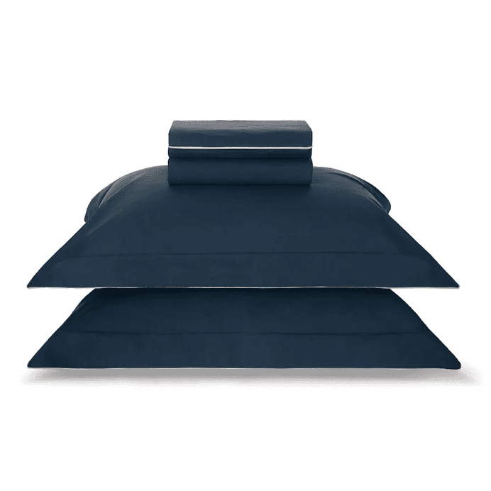 Jogo de Cama Super King Filetti 200 Fios Trussardi Marinho 2,60m X 2,80m
