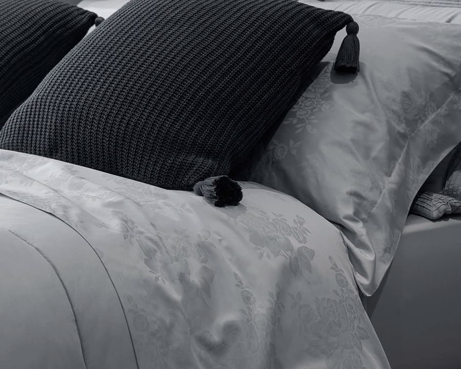 Jogo de Cama Zelo Select Jacquard King - Percal 400 Fios - Toque Acetinado - Prata