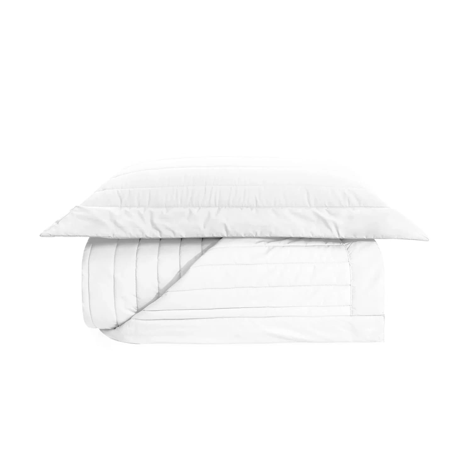 Jogo De Colcha Solteiro Monteleone 200 Fios Trussardi Branco 1,80 x 2,60 m