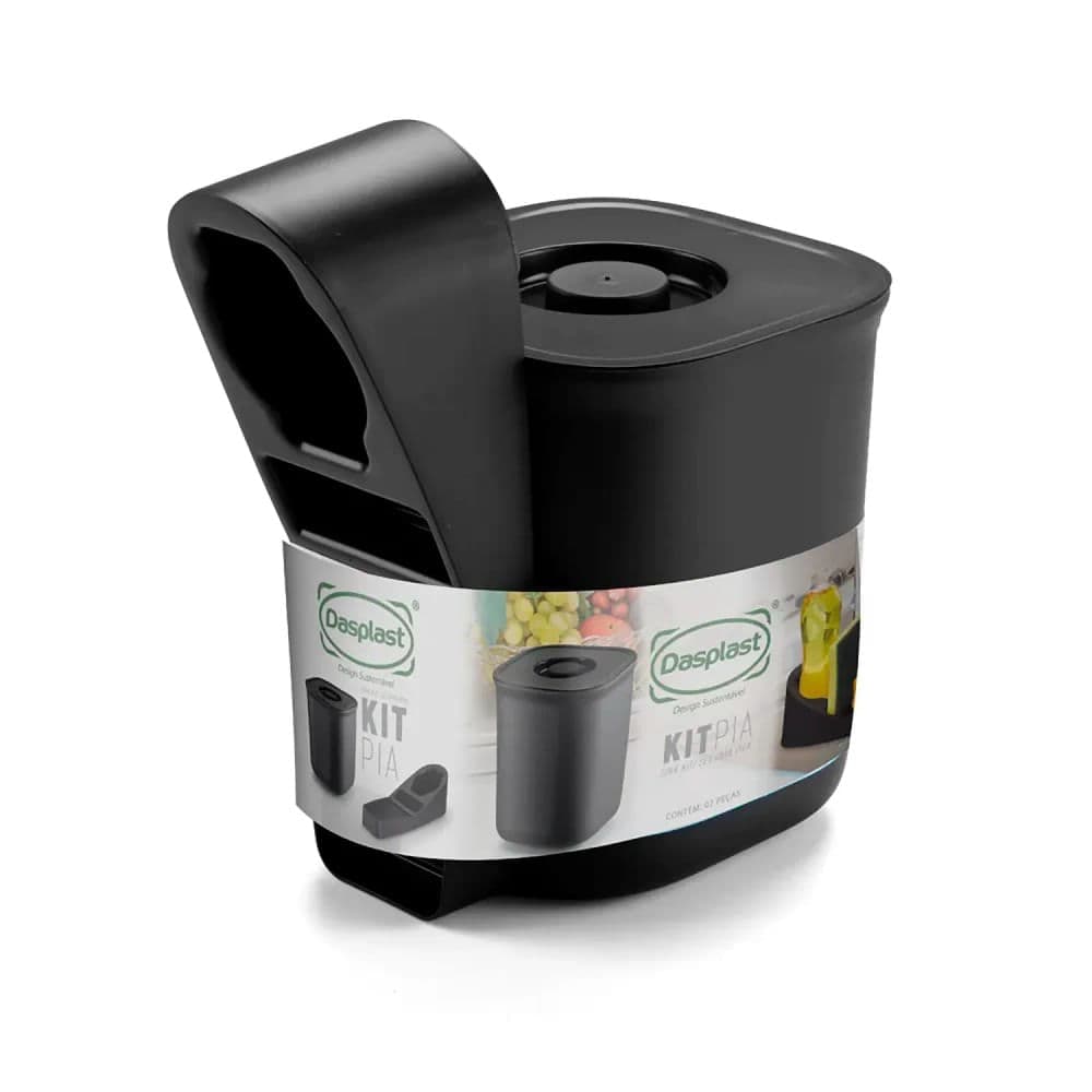 Jogo de Pia 2 Peças Preto - Dasplast