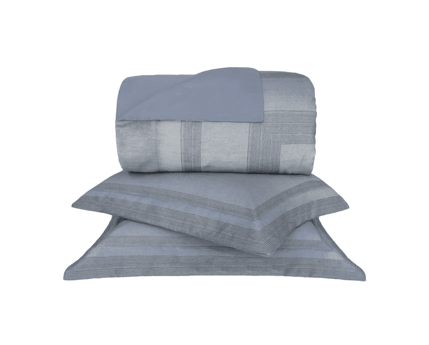 Kit 03 Peças Colcha Super King Savoye Buddemeyer Luxus Estampado