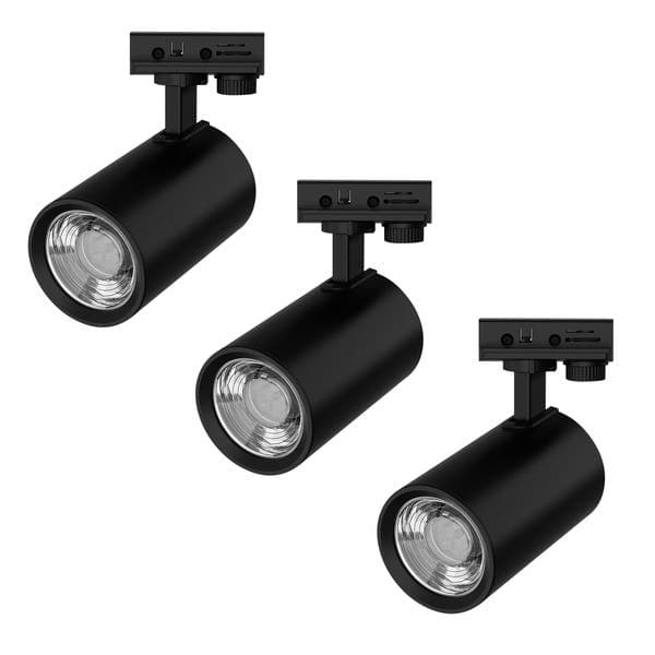 Kit 3 Spots para Trilho com Led 3 em 1 Inspire 900lm Preto Bivolt