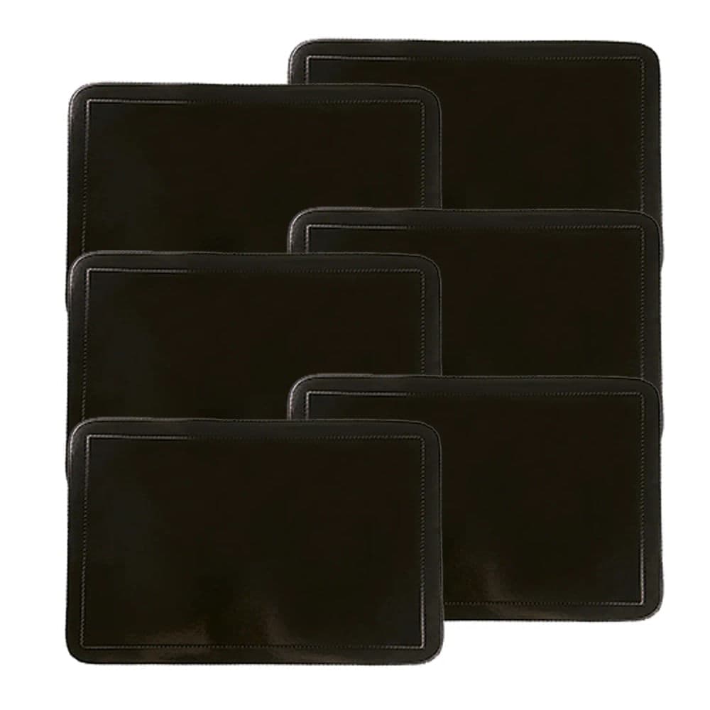 Kit Com 6 Lugar Americano Color Preto - Copa&cia