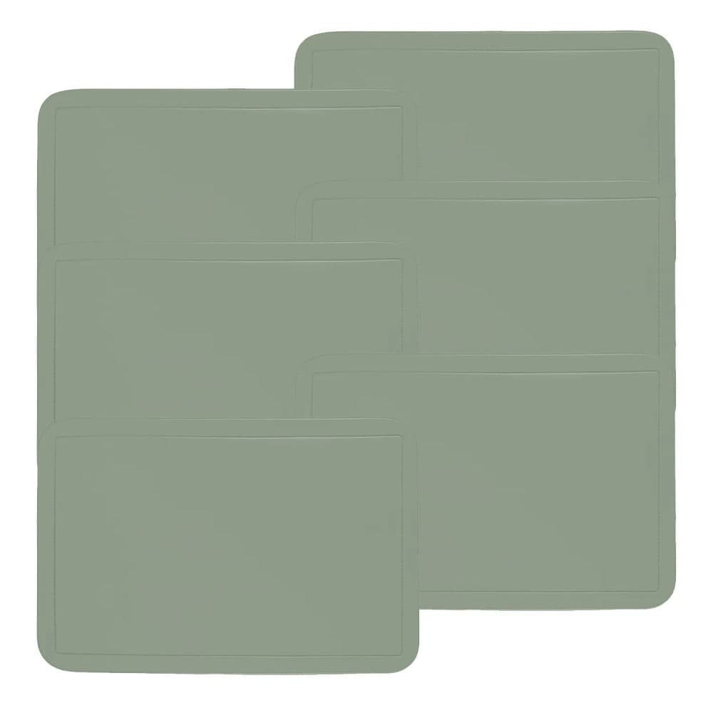 Kit Com 6 Lugar Americano Color Salvia - Copa&cia