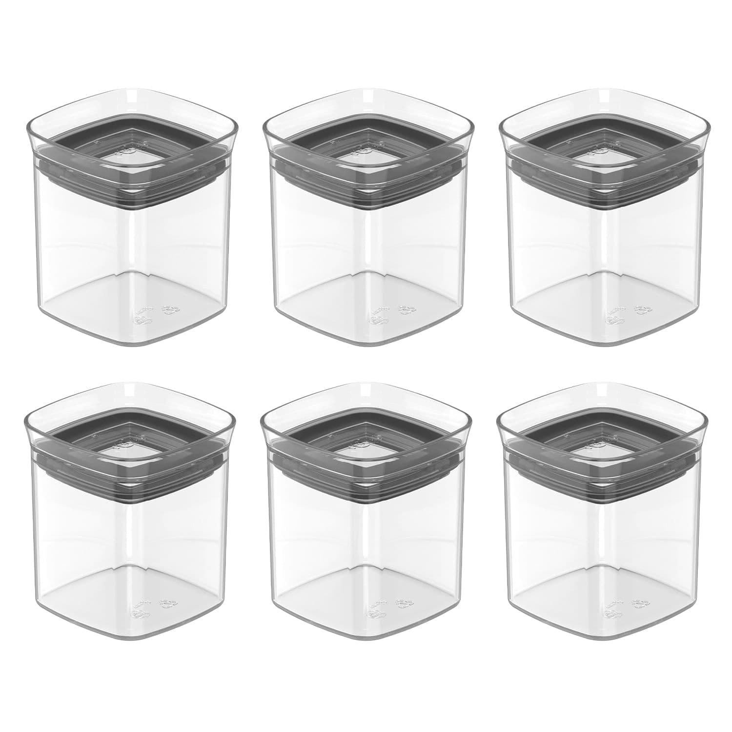 Kit Com 6 Potes Hermético Block 150mL Natural - Ou