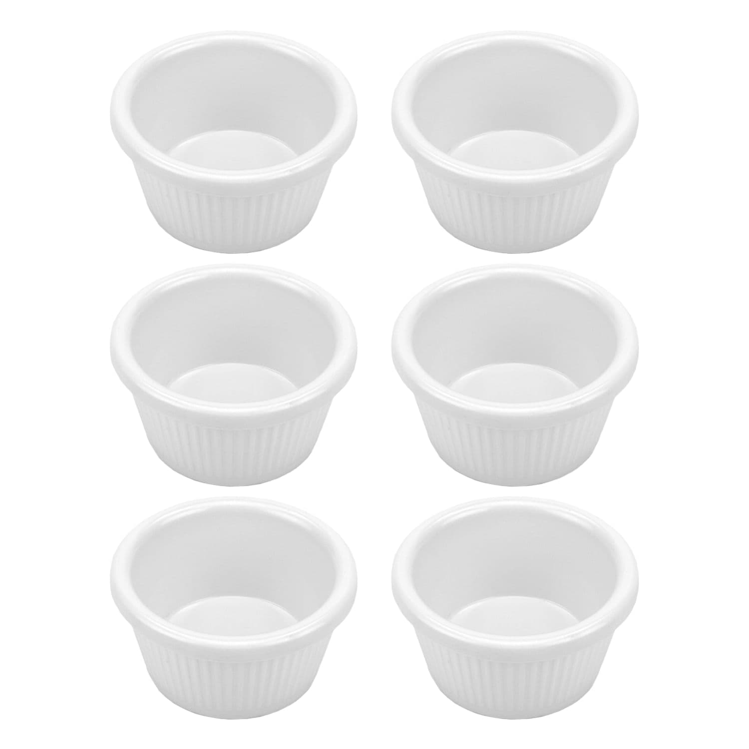 Kit Com 6 Ramekin Gourmet Mix 7cm Branco - Marcamix