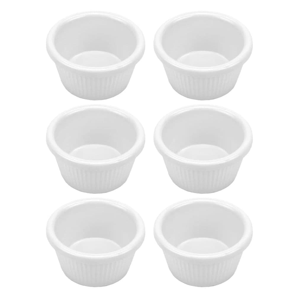 Kit Com 6 Ramekin Gourmet Mix 8,5cm Branco - Marcamix