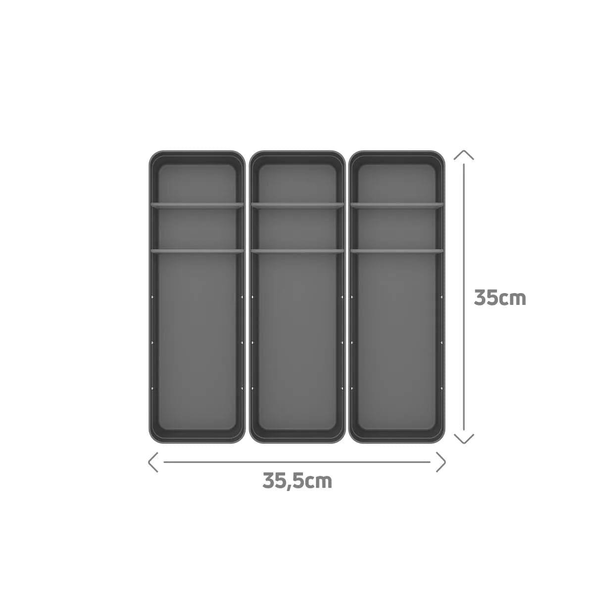 Kit de Organizador de Gavetas com 2 Divisórias Ou 3 Unidades Linha Logic