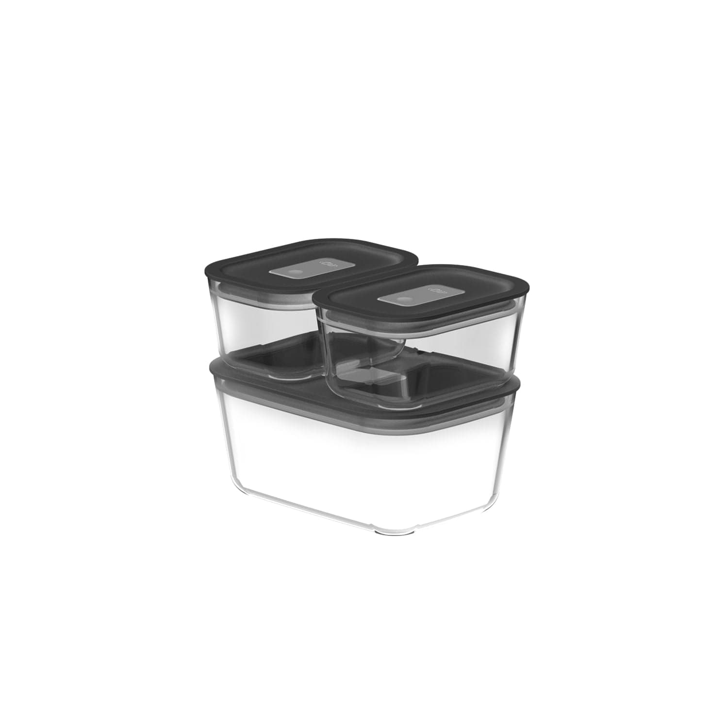 Kit de Potes de Vidro Hermético Ou 1,2 L e 370ml Linha Fresh Lock