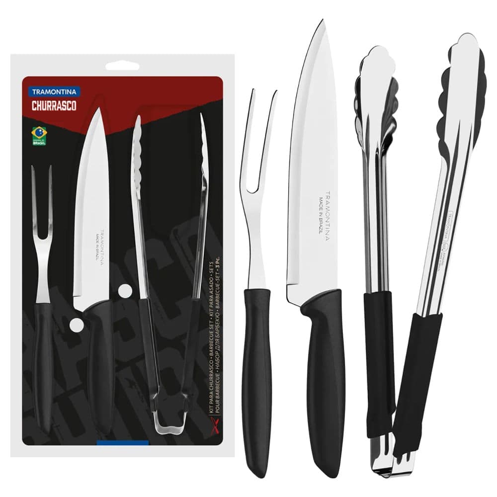 Kit para Churrasco 3 Peças com Lâminas em Inox - Tramontina