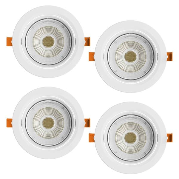 Kit Spot Embutir Led Redondo 9W Luz 3 em 1 Inspire Branco com 4 Unidades