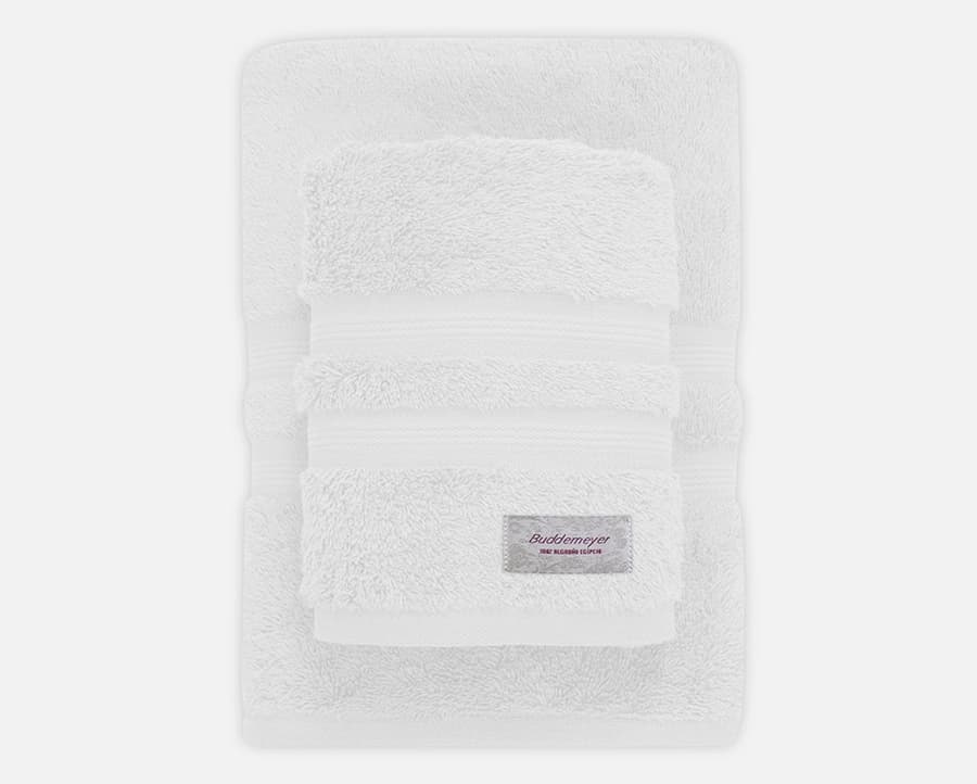 Kit Toalha Banhão e Toalha Rosto Buddemeyer - 100% Algodão Egípcio - Gramatura: 550g/m² - Branco
