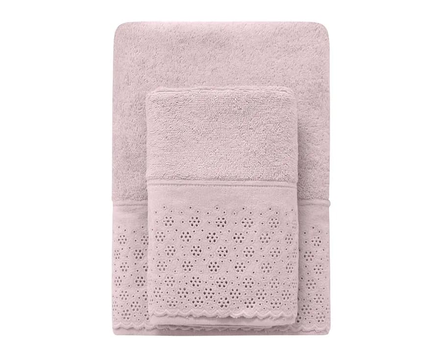 Kit Toalha Banho e Toalha Rosto Buddemeyer Lovely - Gramatura: 500g/m² - Rosa