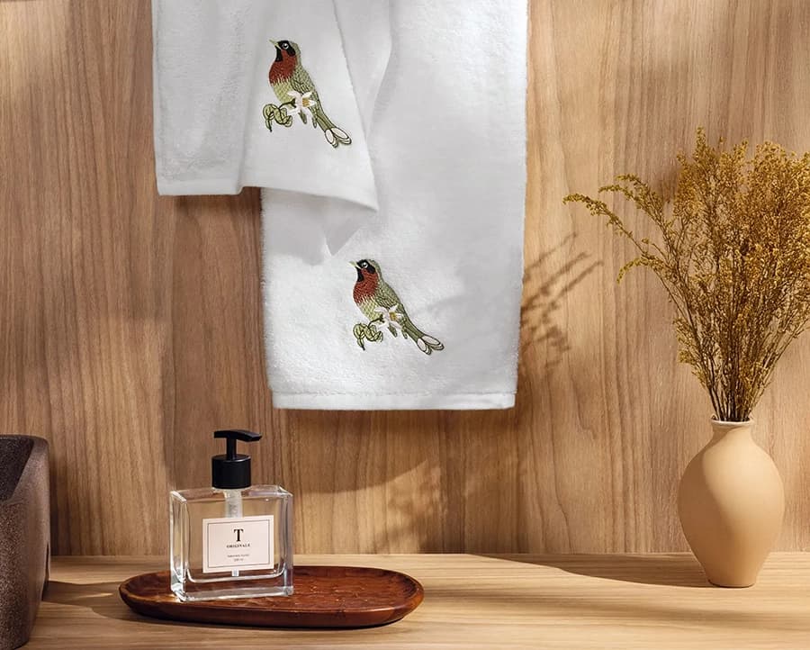 Kit Toalha de Rosto e Toalha de Lavabo Arancia - 100% Algodão - Gramatura: 500g/m² - Trussardi