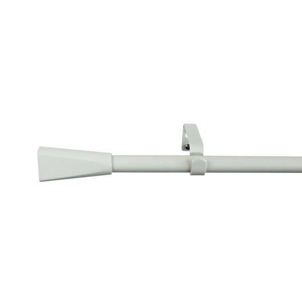 Kit Varão de Cortina Extensível 1,60 a 3 metros 16/19mm Ferro Pommel Branco Inspire