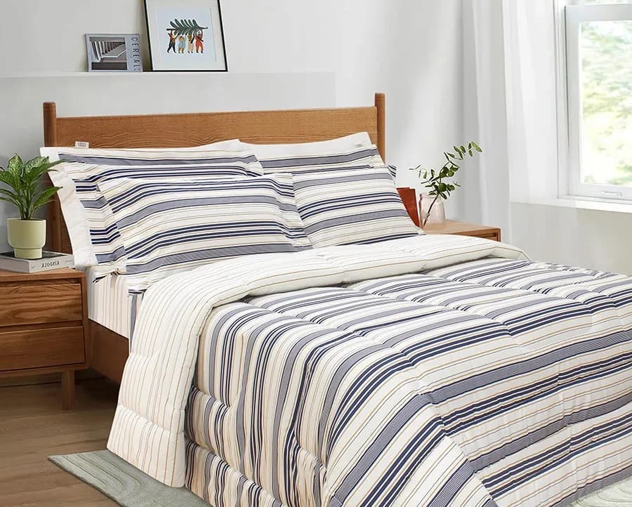 Kit Zelo Classic 5 Peças - Edredom + Jogo de Cama Casal - Marine