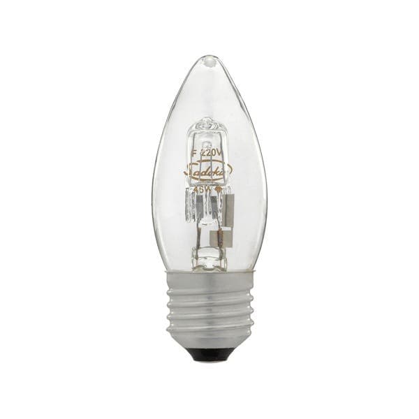 Lâmpada Halógena E27 Vela 46W Luz Amarela 220V Sadokin