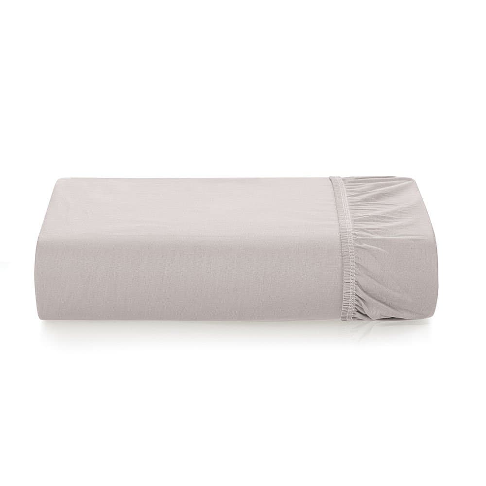 Lençol Com Elástico Casal Bossa 300 Fios Karsten Prata 1,40 x 1,90 m