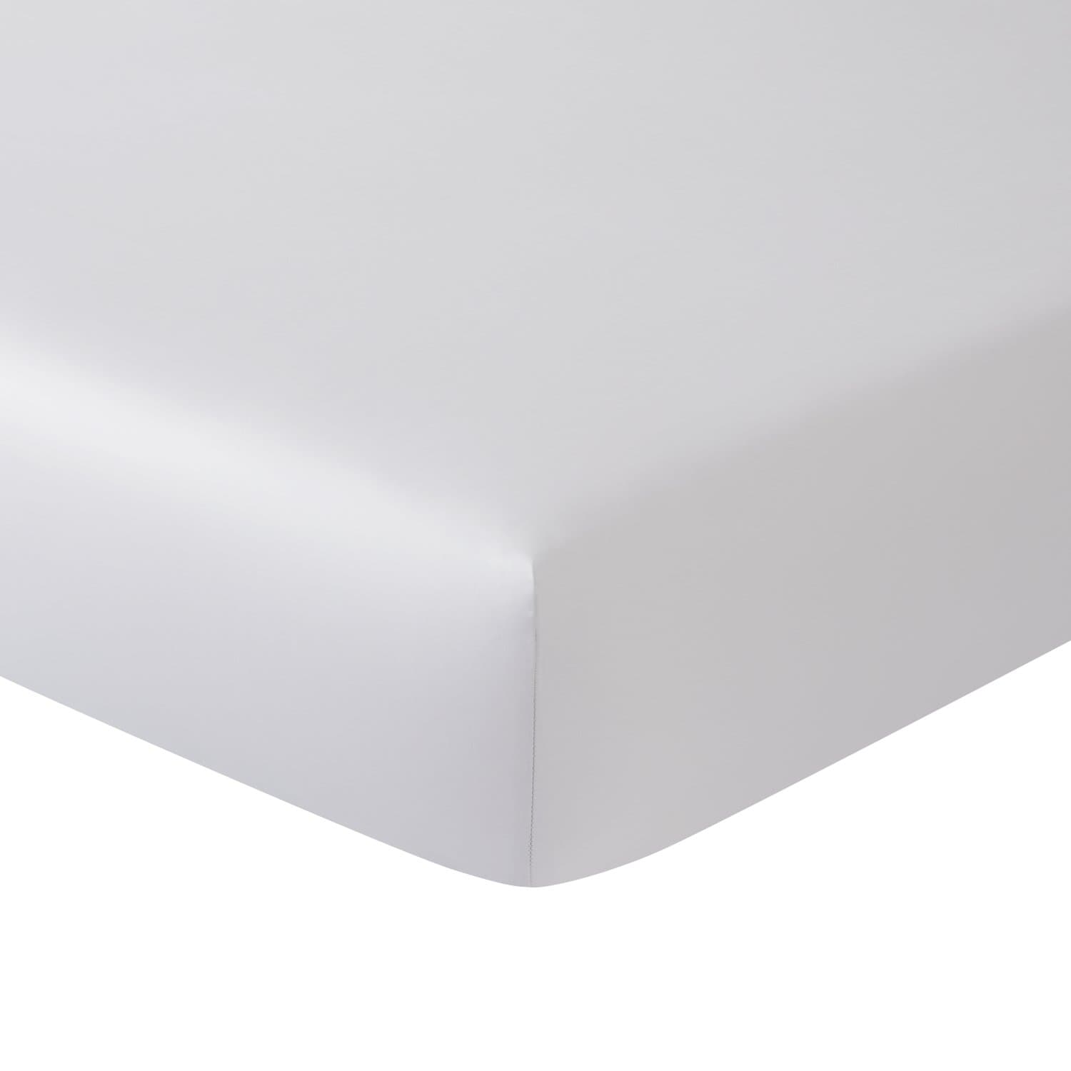 Lençol com Elástico Triomphe Super King 300 Fios Algodão Orgânico Yves Delorme Prata 2,00x2,00m