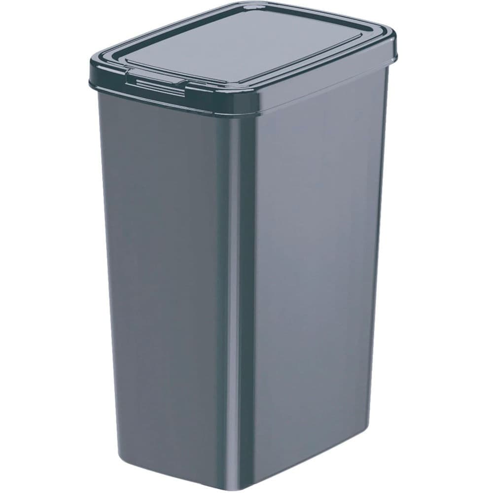 Lixeira Flat 12L Chumbo - Nitron