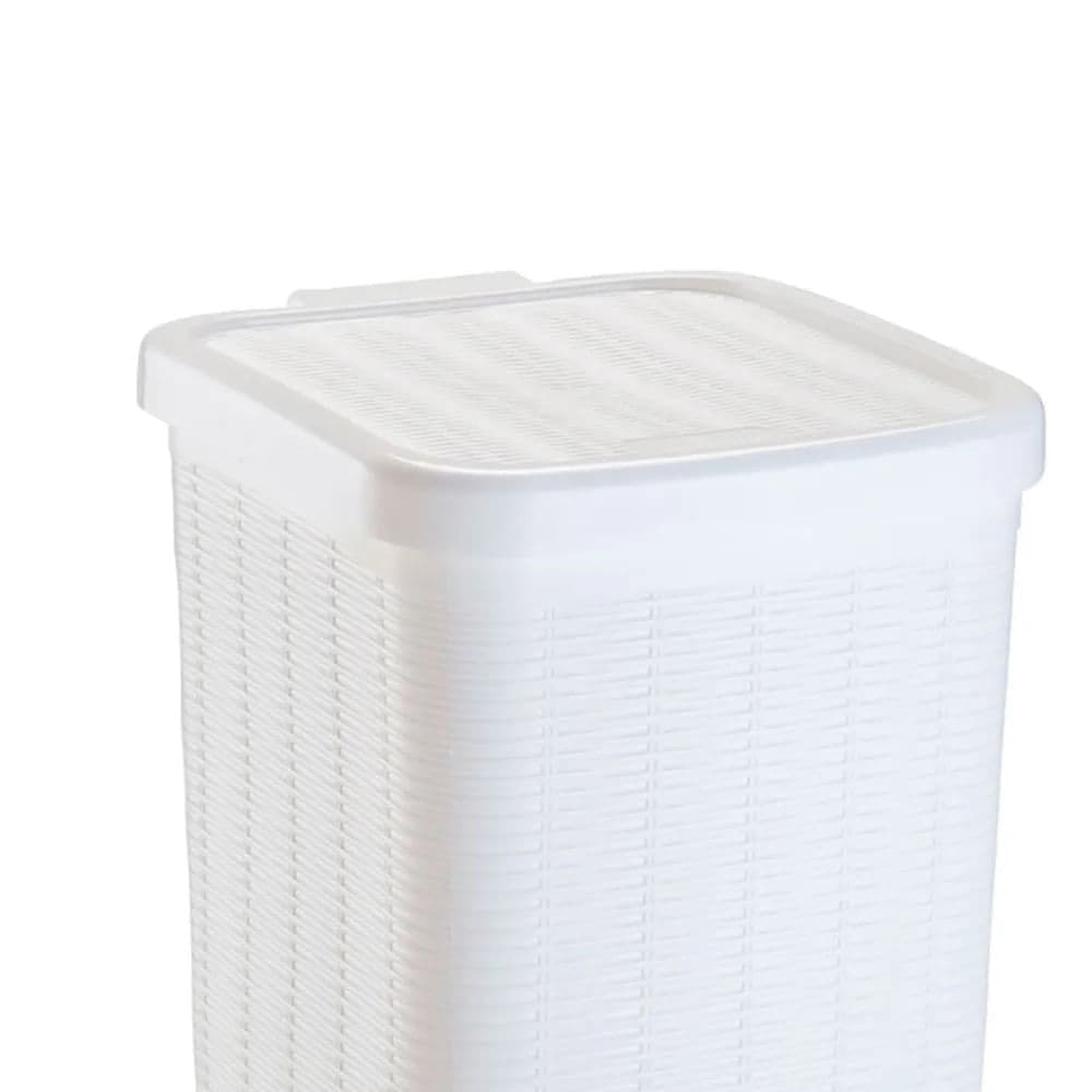 Lixeira Vime com Pedal 12l Branca - Nitron