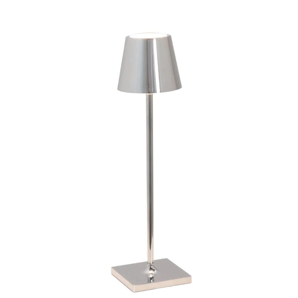 Luminária de Mesa Zafferano Poldina Micro Cromo 27cm