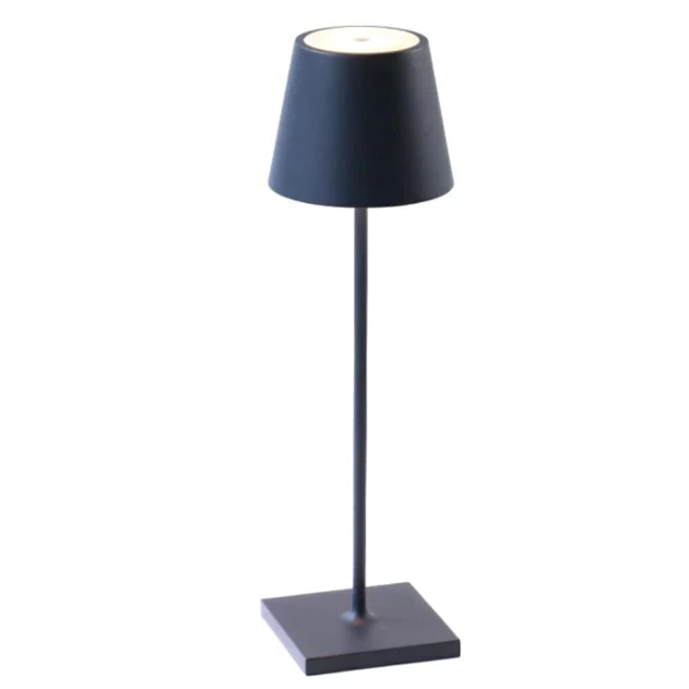 Luminária de Mesa Zafferano Poldina Pro Azul Aço 38cm