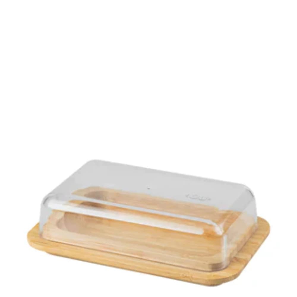 Manteigueira de Acrílico e Bambu Sense 16x11cm