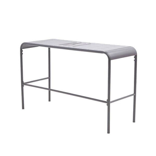 Mesa Aparador de Jardim em Aço 75x120x45cm Cinza Café II Naterial
