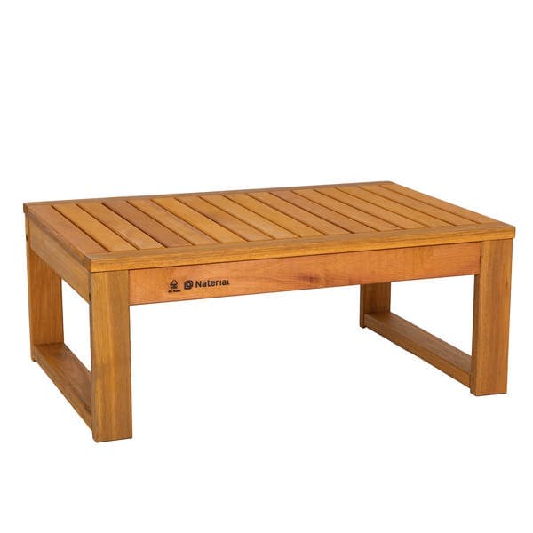 Mesa de Apoio para Jardim Retangular em Madeira 32x55x80cm Canela Solarium Naterial