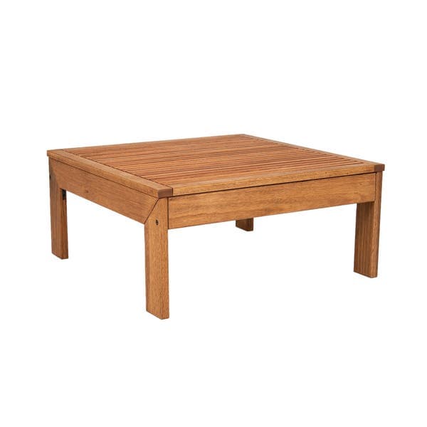 Mesa de Apoio para Jardim Retangular em Madeira 36x80x80cm Marrom Yumi Naterial