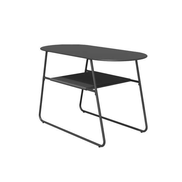 Mesa de Jardim de Aço 75x55x120cm Preto Duo Naterial