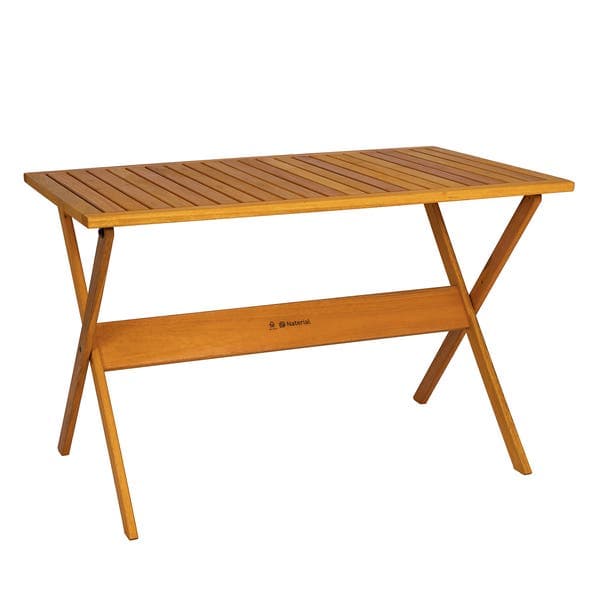 Mesa de Jardim Dobrável Retangular em Madeira 72x70x114cm Canela Solarium Naterial
