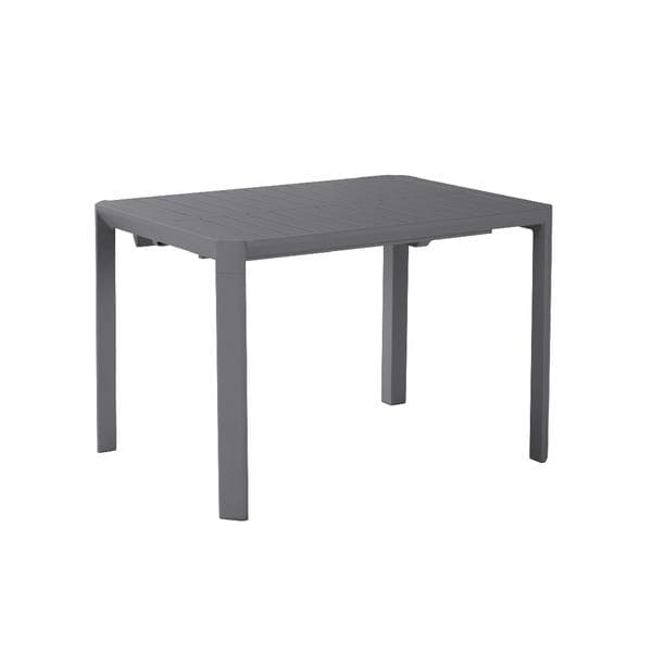 Mesa de Jardim Extensível 4 a 6 Lugares em Alumínio 75x82x110|162cm Cinza Idaho Naterial